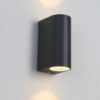 Buitenlamp 2x3w rond Zwart