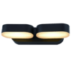 Wandlamp dubbel ovaal 13W 2700K zwart
