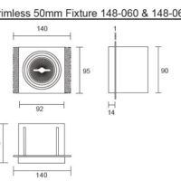 50mm inbouwarmatuur wit Afmetingen 2