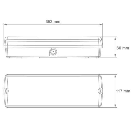 Bulkhead LED Noodverlichting 3W maten