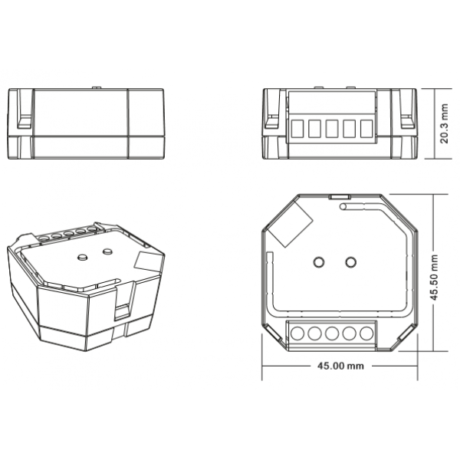 Led dimmer 230v 400w draadloos maten