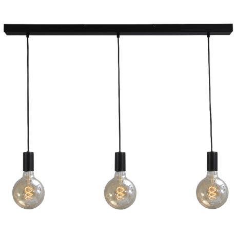 Hanglamp Tessi 3 x E27 Zwart