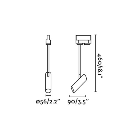 Faro Link 3-fase track G10 spot Ø56mm maten