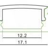 u-profile-flat-17-x-8-mm-2m-semi-clear-maten