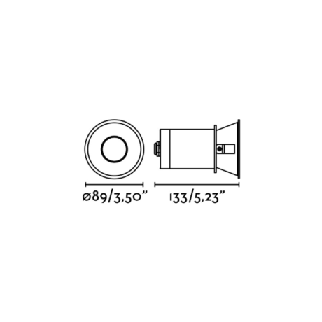 Faro Fresh inbouwring 89mm GU10 IP65 maten