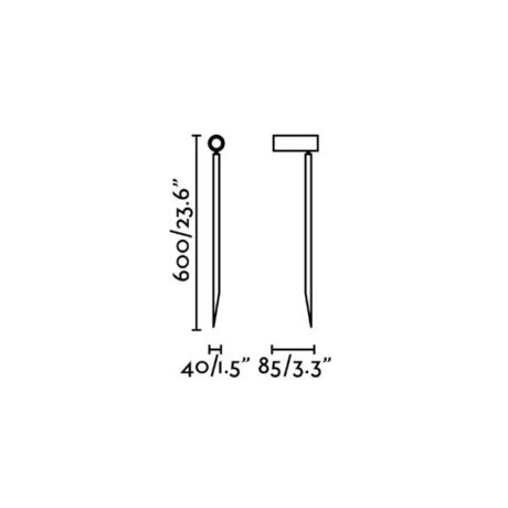 Faro Seth tuinspot 6W 2700K 60cm maten