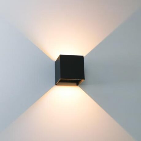 Wandlamp 10x10x10 2x3W 1800-2700K zwart-1