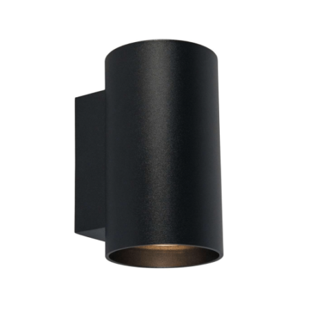 Wandlamp 2xGU10 Ø80x142mm zwart goud