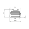 Inbouwspot mini 3,3W 40° 2700K maten