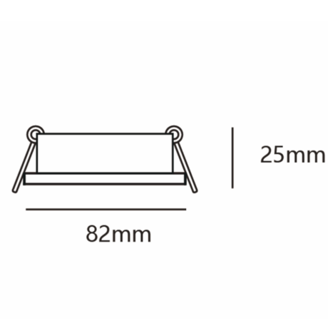 Inbouwring GU10 82x82mm kantelbaar zilver maten