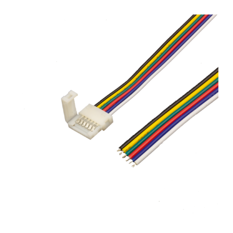 Ledstrip connector strip naar draad 6 pin 12mm