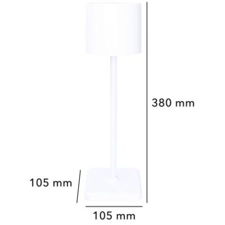 Tafellamp oplaadbaar 1,5W 175LM 2000-4000K IP54 maten