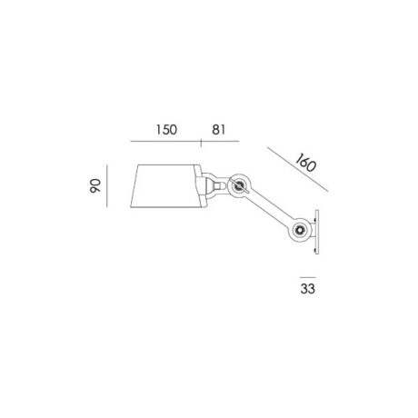 Wandlamp Bolt S maten