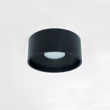 Plafond 10W 2700K Ø12cm H 5cm IP54 zwart