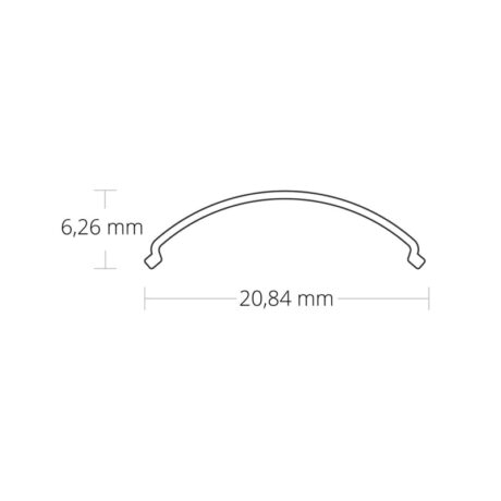 Cover 2m opal voor profiel 45graden profiel maten