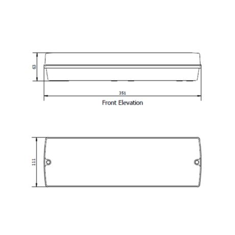 Noodverlichting 3W incl. pictogrammen maten